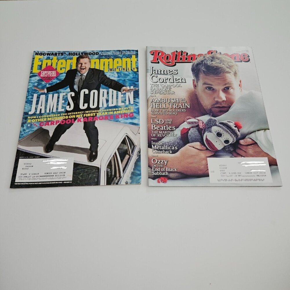 2 James Corden Entertainment Weekly 1407 2016 Rolling Stone 2016 Magazine Lot